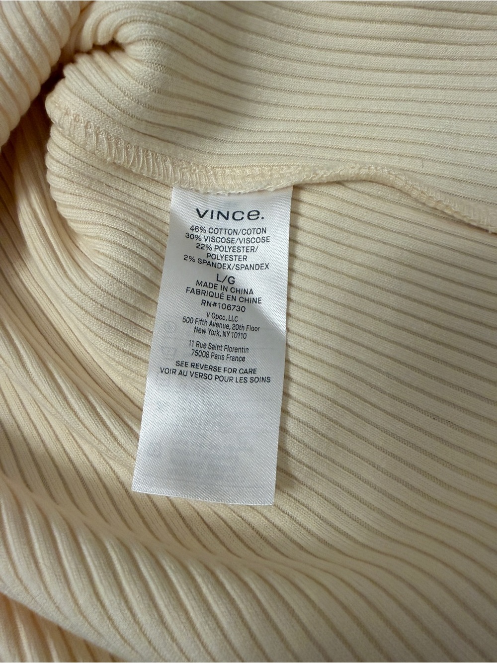 Vince Ribbed Racer Back Knit Tank - Picture 4 of 4